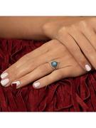 Pierścionki - AMAZONIA Srebrny pierścionek "Dexá" z turkusem - miniaturka - grafika 1