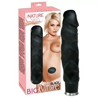 Sztuczne penisy - Nature Skin Nature Skin Big Vibe Black - Dildo wibrujące - grafika 1