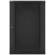 Szafy rack - Lanberg Szafa 19" 18U, 600x600, czarna FLAT PACK WF01-6618-10B - miniaturka - grafika 1