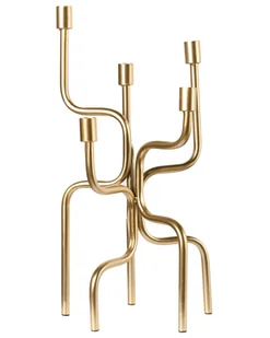 Świecznik PORRTELA Metal 50 cm Złoty - Świeczniki - miniaturka - grafika 1
