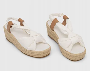 GANT SANDAŁY ESPADRYLE BIAŁE SKÓRZANE 39 ŻNO - Espadryle damskie - miniaturka - grafika 1