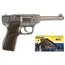 Gonher Pistolet policyjny 124/0 metalowy - Zabawy w naśladowanie dorosłych - miniaturka - grafika 1