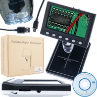 Mikroskopy i lupy - Mikroskop Rosfix MIKROSKOP CYFROWY Z WYŚWIETLACZEM DO LUTOWANIA JUBILERSTWA 1000X 1080P - miniaturka - grafika 1