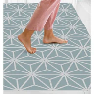 Dywany dla dzieci - Dywan winylowy Edelweiss niebieski wątek 100x150 cm - antypoślizgowy dywan PVC, winylowy dywan do pokoju dziecięcego, ognioodporny i zmywalny - miniaturka - grafika 1