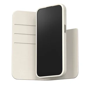 Moshi Overture MagSafe - Skórzane etui 3w1 z klapką iPhone 15 Pro Max (Eggnog White) - Etui i futerały do telefonów - miniaturka - grafika 3