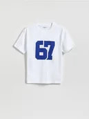 Koszulki dla chłopców - Reserved - T-shirt z nadrukiem - jasnoniebieski - miniaturka - grafika 1