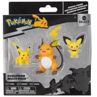 Figurki dla dzieci - Figurki Ewolucje, Pikachu, Pichu, Raichu - Jazwares - miniaturka - grafika 1