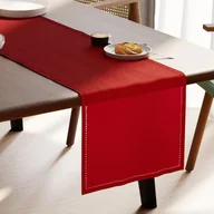 Obrusy i serwetki - Bieżnik Czysta bawełna z haftowanym wzorem Rozmiar 32 x 180 cm Czerwony - Można prać w pralce - miniaturka - grafika 1