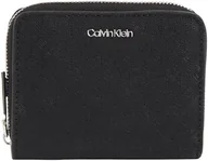 Portfele - Calvin Klein Damski portfel CK MUST M z zamkiem błyskawicznym, czarny mono, rozmiar 0ne, Czarny, pojedynczy, 0ne Size - miniaturka - grafika 1