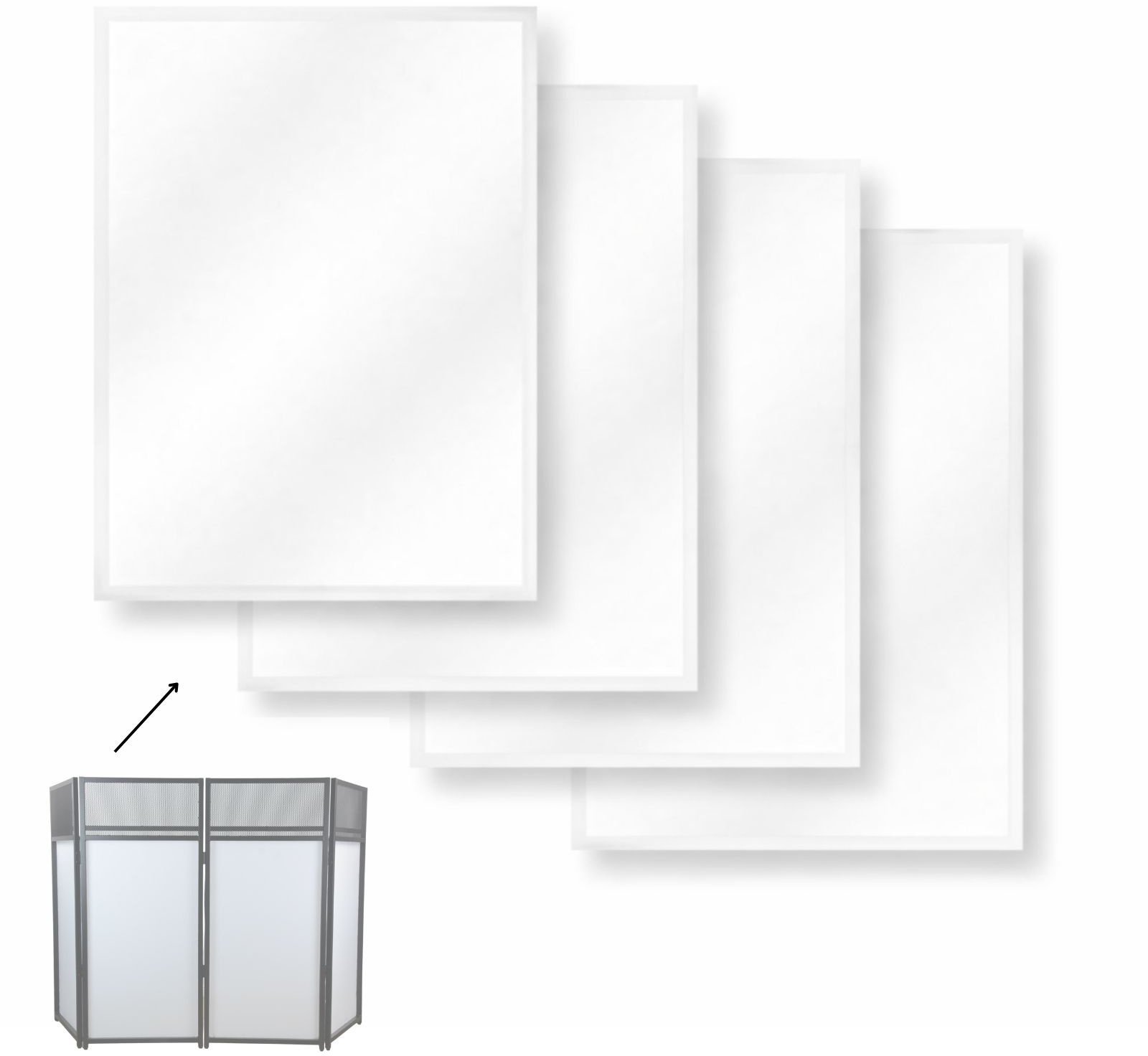 Materiał lycra do stołu DJ DTS3 - biały/ 4szt one size