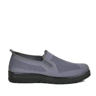 Półbuty męskie - MĘSKIE PÓŁBUTY SPORTOWE SIATKI WSUWANE NEWS 1022 SZARE - miniaturka - grafika 1