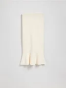 Spódnice - Reserved - Spódnica midi z baskinką - kremowy - miniaturka - grafika 1