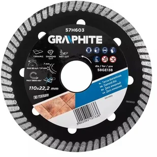 Tarcza do cięcia GRAPHITE 57H603 110 mm - Tarcze do pił - miniaturka - grafika 1