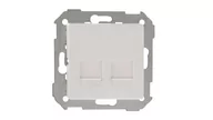 Klawisze i ramki - Kontakt Simon 82 Pokrywa gniazda RJ45 2 gniazda z adapterem i żaluzjami Biała 82006-30 - miniaturka - grafika 1