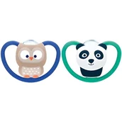 Smoczki uspokajające - Nuk Smoczek silikonowy 18-36 mies. Space 2 szt. - miniaturka - grafika 1