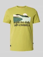 Koszulki męskie - T-shirt z nadrukiem z motywem i napisem - miniaturka - grafika 1