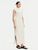 Sukienki - Calvin Klein Sukienka letnia K20K208304 Écru Slim Fit - miniaturka - grafika 1