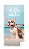 Ręczniki - Ręcznik kąpielowy, wzór pies, 70x140 cm - miniaturka - grafika 1