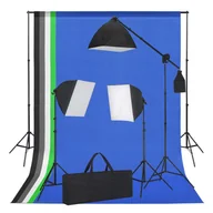 Tła fotograficzne - Zestaw studyjny VIDAXL - miniaturka - grafika 1