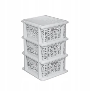 Branq Regał Bamboo X 3, Uniwersalny 290x220x120 Biały - Szafki łazienkowe - miniaturka - grafika 1