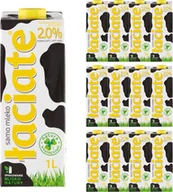 Śmietanki i dodatki do kawy - Łaciate Łaciate Mleko UHT 2,0 % 1 l x12 sztuk - miniaturka - grafika 1
