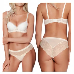 ESOTIQ Figi Damskie ECRU 38771 RACQUEL S - Komplety bielizny - miniaturka - grafika 1
