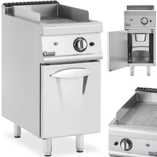 Grill gazowy ryflowany z szafką na propan / LPG / gaz ziemny 6 kW - Piece, kotły  i płyty grzejne gastronomiczne - miniaturka - grafika 1