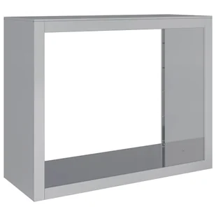 vidaXL Stojak na drewno opałowe, 100x40x80 cm, stal galwanizowana - Wózki magazynowe - miniaturka - grafika 1