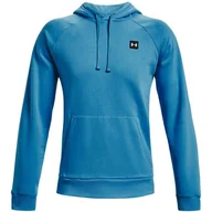 Bluzy męskie - Bluza Męska Under Armour Rival Fleece Hoodie Niebieska 1357092 422-Xxl - miniaturka - grafika 1