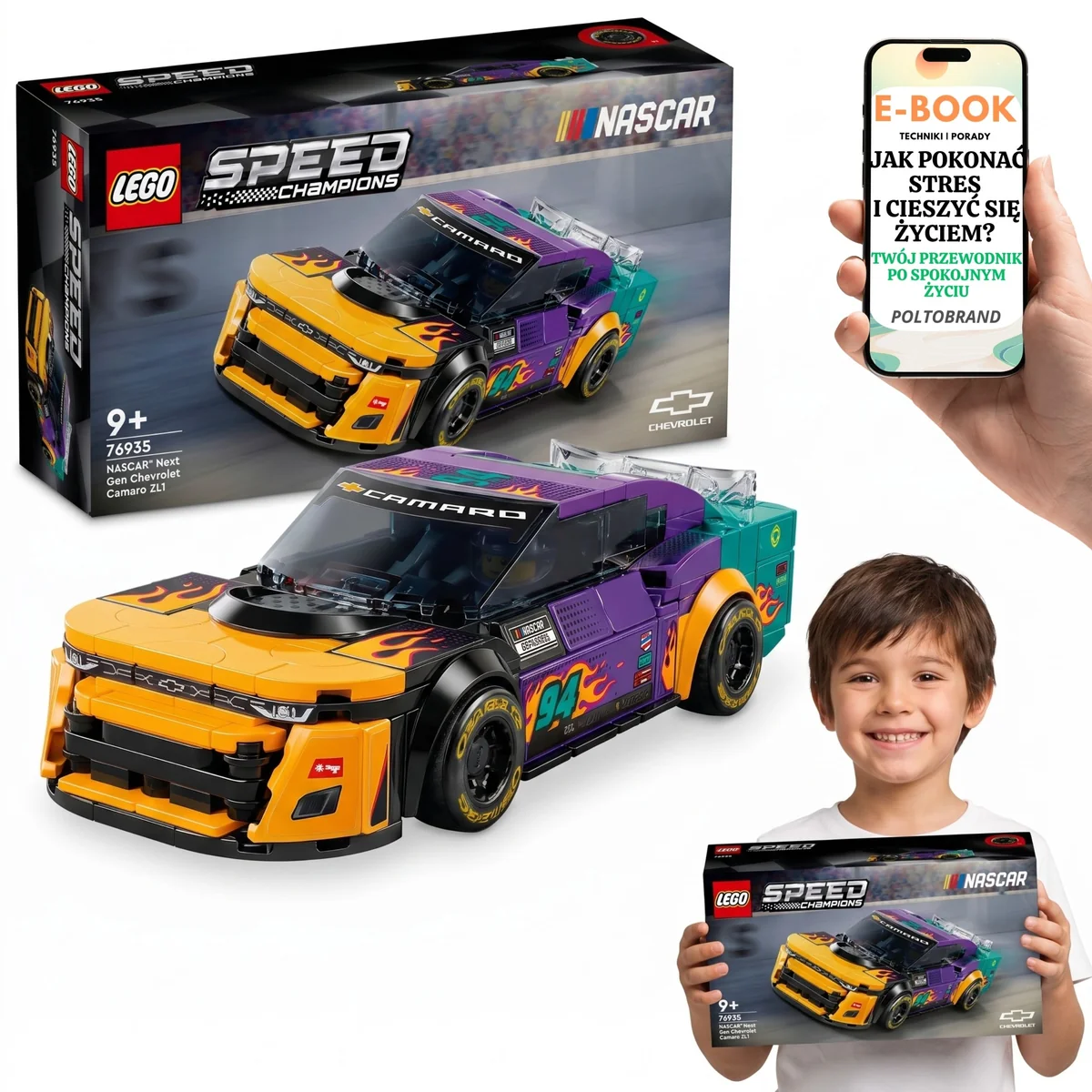 LEGO PREZENT DLA CHŁOPCA SYNA 76935 Samochód NASCAR z Minifigurką Kierowcy