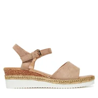 Espadryle damskie - Espadryle Clara Barson WS2189-15 Beżowy - miniaturka - grafika 1