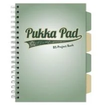 Pukka Project Book Sage B5 kratka 100 kartek 3 szt. - Zeszyty szkolne - miniaturka - grafika 1