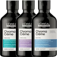 Szampony do włosów - Loreal Chroma Creme Ash / Matte / Purple Szampon neutralizujący ciepłe odcienie włosów 300ml - miniaturka - grafika 1