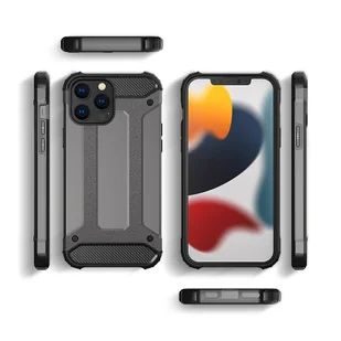 Hybrid Armor etui iPhone 14 Pro Max pancerny hybrydowy pokrowiec czarny - Etui i futerały do telefonów - miniaturka - grafika 3