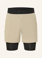 Spodenki damskie - Under Armour Szorty Treningowe 2 W 1 Ua Vanish Elite beige - miniaturka - grafika 1