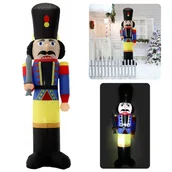 Ozdoby bożonarodzeniowe - Dmuchany dziadek do orzechów LED, ozdoba świąteczna 230 cm - miniaturka - grafika 1