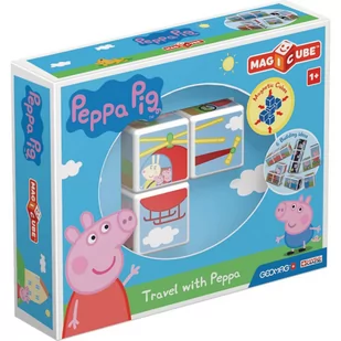 Magicube Kostki magnetyczne Świnka Peppa podróże - Klocki - miniaturka - grafika 2