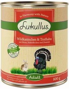 Lukullus Dziki królik i indyk - 6 x 400 g - Mokra karma dla psów Lukullus Dziki królik i indyk - 6 x 400 g - Mokra karma dla psów - miniaturka - grafika 1