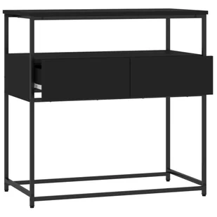 Stolik konsolowy, czarny, 75x40x75 cm, materiał drewnopochodny Lumarko! - Konsole i sekretarzyki - miniaturka - grafika 6