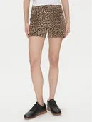 Spodenki damskie - Vero Moda Szorty jeansowe Tess 10329962 Brązowy Regular Fit - miniaturka - grafika 1