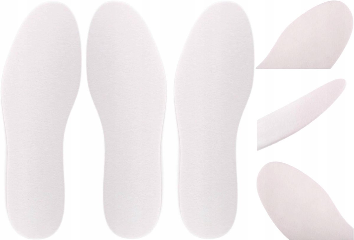 BIAŁE Wkładki do butów PRASOWANE FUTERKO Wyściółki bhp Poduszki 46 / G11-13