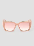 Okulary przeciwsłoneczne - Guess GU7915 Okulary przeciwsłoneczne, Kobiety, Shiny Pink (Różowy), Jeden rozmiar - miniaturka - grafika 1