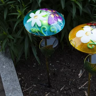 Lampa solarna LED Salona, niebiesko-zielona - Lampy ogrodowe - miniaturka - grafika 2