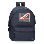 Koszulki i topy damskie - Pepe Jeans Aidan plecak na laptopa, podwójna kieszeń, 15,6 cala, niebieski, 31 x 44 x 17,5 cm, poliester, 20,46 l - miniaturka - grafika 1