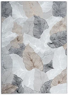 Dywan Nowoczesny Liście Miękki Szary Połyskujący 80x150cm - Dywany Dywan Nowoczesny Liście Miękki Szary Połyskujący 80x150cm - Dywany - miniaturka - grafika 1
