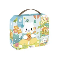 Puzzle - Janod Puzzle progresywne w walizce Zwierzątka Pure 4 układanki – 6, 9, 12 i 16 elementów 2+ Made in France Janod - miniaturka - grafika 1