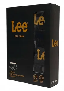 LEE Bokserki męskie 2-pack CZARNY CZARNY XXL - Majtki męskie - miniaturka - grafika 1