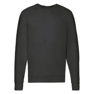 Bluzy męskie - Bluza męska Lightweight Raglan Sweat Fruit of the Loom - Czarny XXL - miniaturka - grafika 1