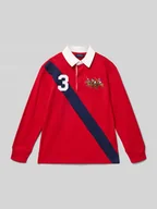 Swetry dla chłopców - Sweter z dzianiny z kołnierzykiem polo - miniaturka - grafika 1