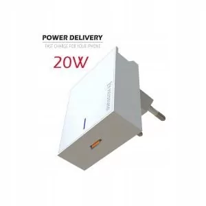 Swissten Ładowarka sieciowa USB-C 20W pro iPhone 12 22050600) Biała - Ładowarki do telefonów - miniaturka - grafika 1